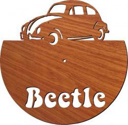 طرح ساعت دیواری ماشین سوسکی مخصوص برش لیزری پلاسما پلاسما - beetle car wall clock for laser cut plasma - برای دستگاه CNC چوب و لیزر (سی ان سی)