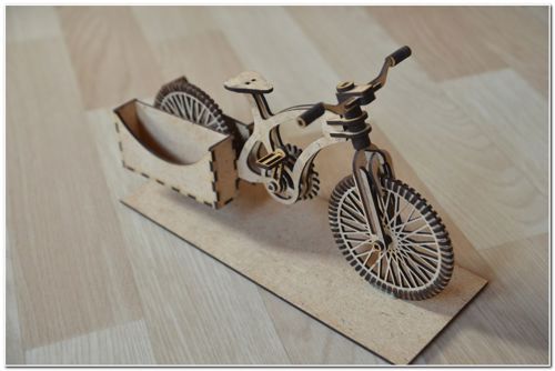 طرح دوچرخه چوبی سازماندهنده یک دوچرخه برای برش لیزری - bike wooden organizers a bike for laser cut ve - برای دستگاه CNC چوب و لیزر (سی ان سی)