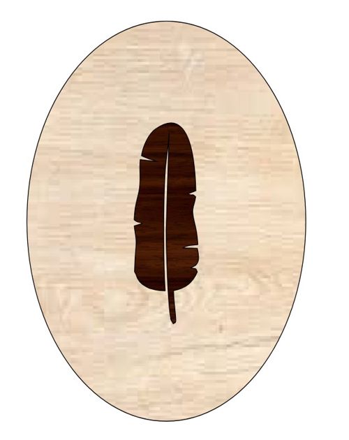 طرح پر پرنده برش لیزری ناتمام چوب شکل - bird feather laser cut out unfinished wood shape ve - برای دستگاه CNC چوب و لیزر (سی ان سی)