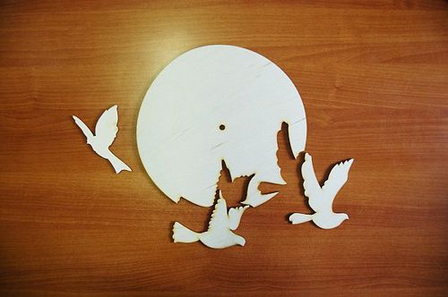 طرح ساعت پرندگان وی ای - birds clock ve - برای دستگاه CNC چوب و لیزر (سی ان سی)