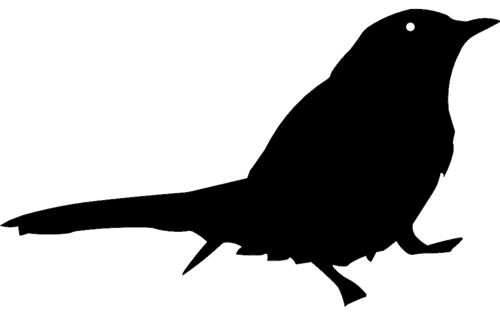 طرح پرنده شبح سیاه - bird silhouette black - برای دستگاه CNC چوب و لیزر (سی ان سی)