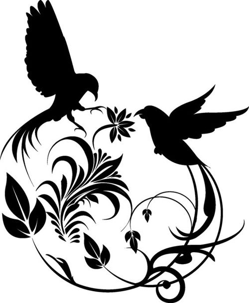 طرح پرندگان چرخش - birds swirl - برای دستگاه CNC چوب و لیزر (سی ان سی)
