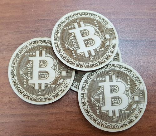طرح لوگوی بیت‌کوین - bitcoin logo - برای دستگاه CNC چوب و لیزر (سی ان سی)