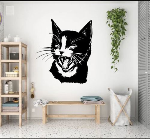 طرح black-cat-wall-decorand-ve