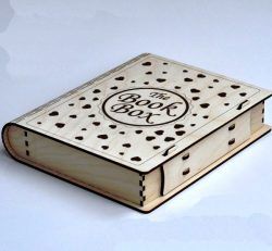 طرح جعبه کتاب برای برش لیزری cnc - book box for laser cut cnc ve - برای دستگاه CNC چوب و لیزر (سی ان سی)