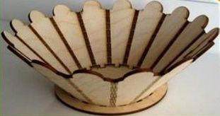 طرح کاسه با گلبرگ برای برش لیزری - bowl with petals for laser cut - برای دستگاه CNC چوب و لیزر (سی ان سی)