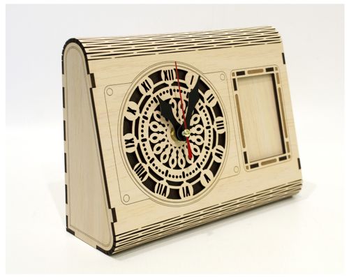 طرح جعبه ساعت - box clock - برای دستگاه CNC چوب و لیزر (سی ان سی)
