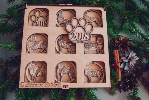 طرح جعبه برای کریسمس اسباب بازی - box for christmas toys ve - برای دستگاه CNC چوب و لیزر (سی ان سی)