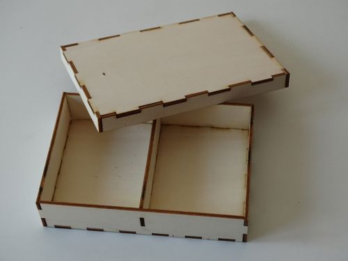 طرح جعبه با محفظه میلی‌متر - box with compartments 3mm - برای دستگاه CNC چوب و لیزر (سی ان سی)