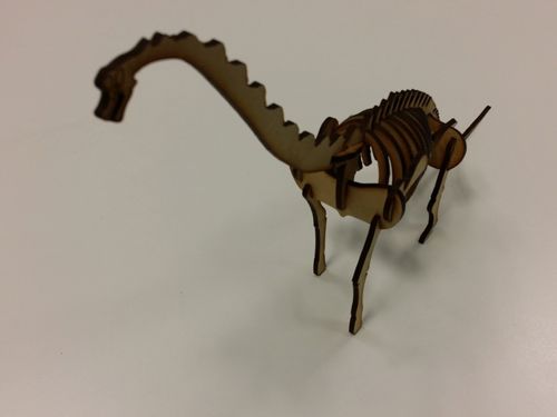 طرح براکیوسوروس برش لیزری سه بعدی پازل - brachyosaurus laser cut 3d puzzle - برای دستگاه CNC چوب و لیزر (سی ان سی)