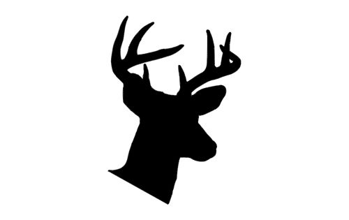 طرح گوزن جفت و رنگ - buck done deer silhouette - برای دستگاه CNC چوب و لیزر (سی ان سی)