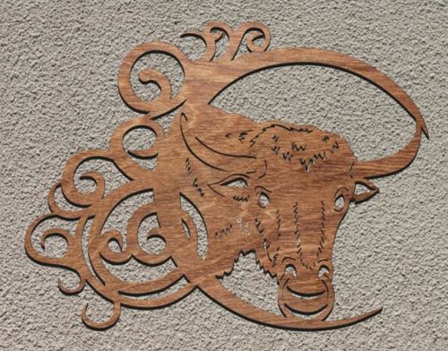 طرح گاو گاو نر برای برش لیزری - bull pattern drawing for laser cut - برای دستگاه CNC چوب و لیزر (سی ان سی)