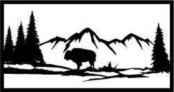 طرح گاوهای نر در جنگل برای برش لیزری پلاسما - bulls in the forest for laser cut plasma - برای دستگاه CNC چوب و لیزر (سی ان سی)