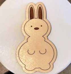 طرح خرگوش برای برش لیزر cnc - bunny for laser cut cnc - برای دستگاه CNC چوب و لیزر (سی ان سی)