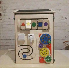 طرح شلوغ هیئت آموزش toyand - busy board learning toyand ve - برای دستگاه CNC چوب و لیزر (سی ان سی)
