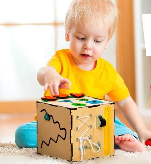 طرح اسباب‌بازی‌های چوبی مکعبی شلوغ هدیه مسافرتی برای برش لیزری - busy cube wood toys travel gift for laser cut - برای دستگاه CNC چوب و لیزر (سی ان سی)