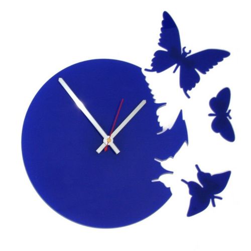 طرح پروانه‌ها ساعت - butterflies clock ve - برای دستگاه CNC چوب و لیزر (سی ان سی)
