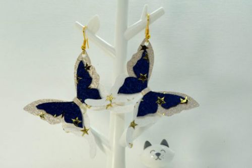 طرح گوشواره پروانه قالب جواهرات الگو طراحی برش لیزری - butterfly earrings template jewelry pattern design laser cut - برای دستگاه CNC چوب و لیزر (سی ان سی)