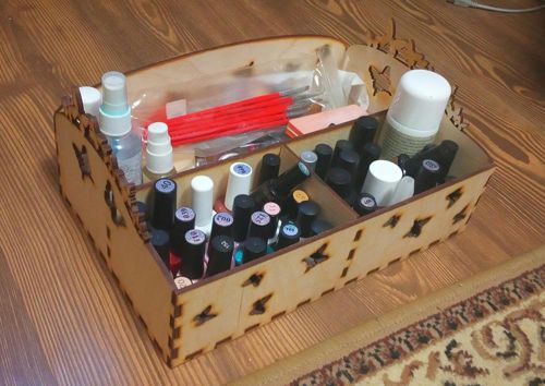طرح جعبه سازمان دهنده پروانه برای برش لیزری - butterfly organizer box for laser cut ve - برای دستگاه CNC چوب و لیزر (سی ان سی)