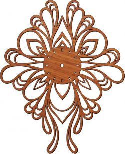 طرح ساعت دیواری پروانه‌ای شکل برای برش لیزری پلاسما لیزری - butterfly shaped wall clock for laser cut plasma - برای دستگاه CNC چوب و لیزر (سی ان سی)