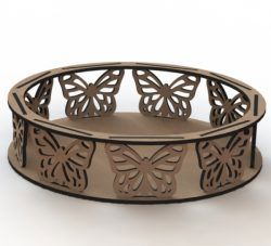 طرح سینی پروانه برای برش لیزر cnc - butterfly tray for laser cut cnc ve - برای دستگاه CNC چوب و لیزر (سی ان سی)