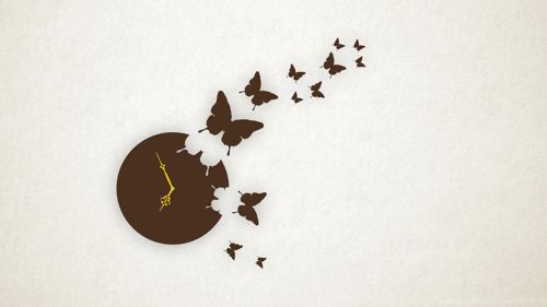 طرح ساعت دیواری پروانه‌ای مخصوص برش لیزری قاب - butterfly wall clock for laser cut ve - برای دستگاه CNC چوب و لیزر (سی ان سی)