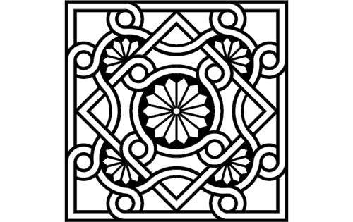 طرح زیورآلات بیزانسی - byzantine ornament - برای دستگاه CNC چوب و لیزر (سی ان سی)
