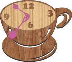 طرح ساعت کافه برای برش لیزر پلاسما - cafe clock for laser cut plasma - برای دستگاه CNC چوب و لیزر (سی ان سی)