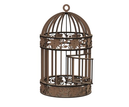 طرح قالب قفس برای برش لیزری - cage template for laser cut ve - برای دستگاه CNC چوب و لیزر (سی ان سی)