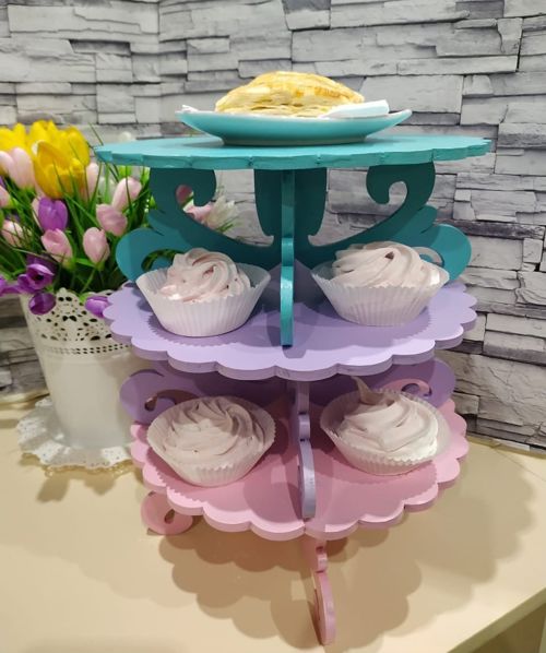 طرح cake-stand-round-cupcake-stand-dessert-display-stand-for-laser-cutting-ve