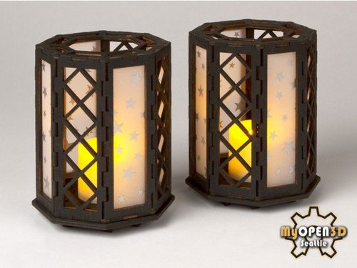 طرح شمعدان برای برش لیزری - candlestick holder layout for laser cutting ve - برای دستگاه CNC چوب و لیزر (سی ان سی)