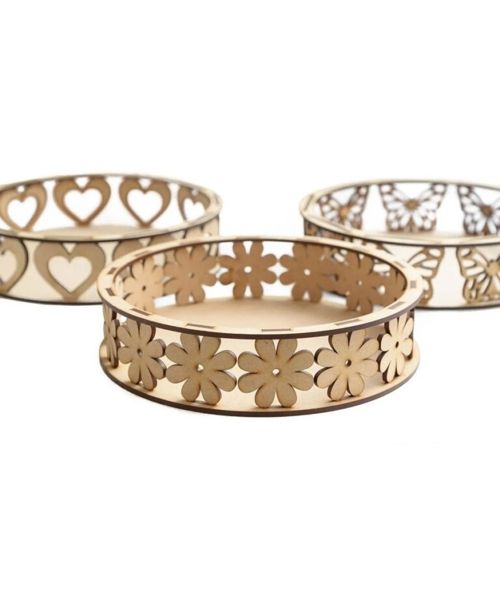 طرح کاسه یا جعبه آبنبات برای جواهرات لیزر - candy bowls or boxes for jewelry for laser cut - برای دستگاه CNC چوب و لیزر (سی ان سی)