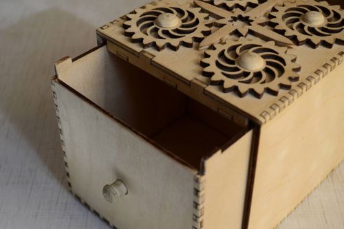 طرح جعبه چوبی خزانه آبنبات با قفل مکانیکی مخفی - candy vault wood box with secret mechanical lock ve - برای دستگاه CNC چوب و لیزر (سی ان سی)