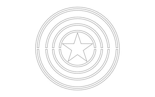 طرح کاپیتان لوگو - captain logo - برای دستگاه CNC چوب و لیزر (سی ان سی)