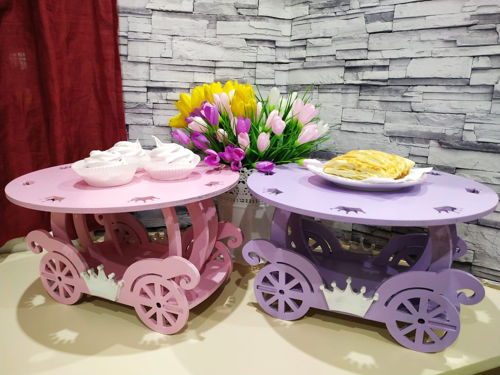 طرح پایه کیک چرخشی برای برش لیزری - carriage cake stand for laser cutting ve - برای دستگاه CNC چوب و لیزر (سی ان سی)