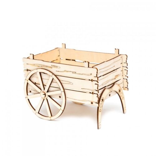 طرح کالسکه گاری سبد گل برای برش لیزری - carriages cart flower basket for laser cut ve - برای دستگاه CNC چوب و لیزر (سی ان سی)