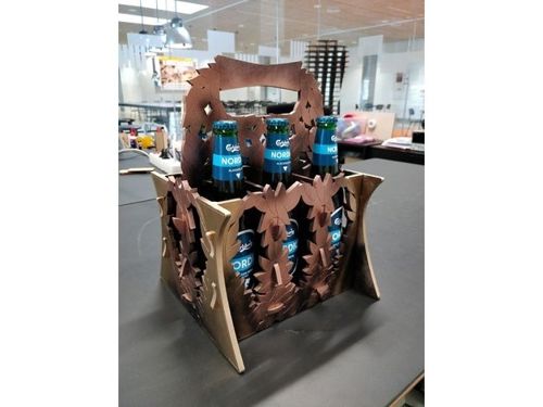طرح حامل برای نوشیدنی برای برش لیزری - carrier for beer for laser cut ve - برای دستگاه CNC چوب و لیزر (سی ان سی)