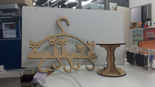 طرح آویز حیوان گربه برای برش لیزری - cat animal hanger for laser cut ve - برای دستگاه CNC چوب و لیزر (سی ان سی)