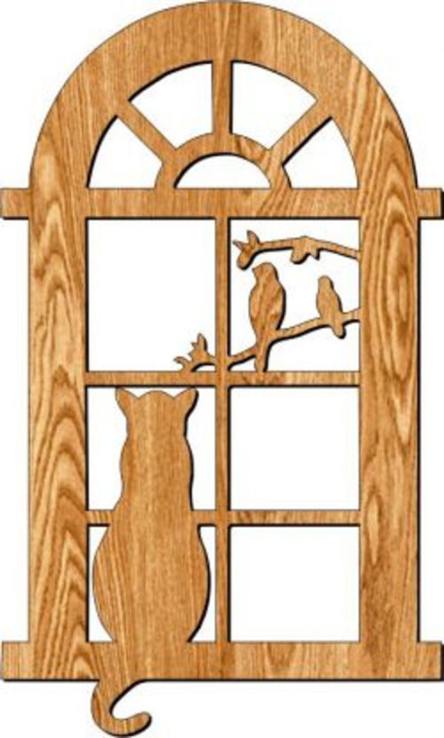 طرح پارتیشن قاب درب گربه‌ای برای برش لیزر پلاسما - cat door frame partition for laser cut plasma - برای دستگاه CNC چوب و لیزر (سی ان سی)