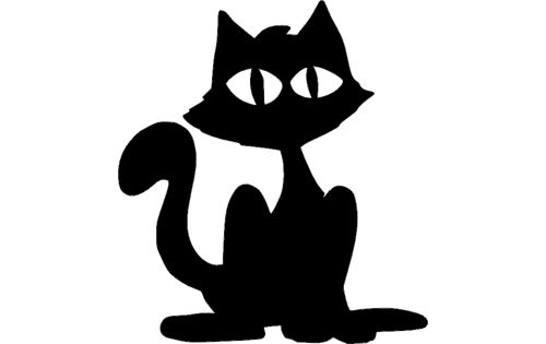 طرح گربه نشسته سیلوئت - cat sitting silhouette - برای دستگاه CNC چوب و لیزر (سی ان سی)