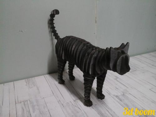 طرح برش لیزری گربه ایستاده 4 میلی‌متر - cat standing laser cut 4mm - برای دستگاه CNC چوب و لیزر (سی ان سی)