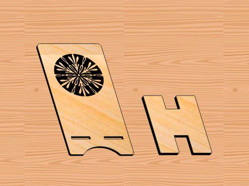 طرح پایه تلفن همراه حکاکی درخت کریسمس دانه‌های برف لیزر - cell phone stand engraved christmas tree snowflakes laser cut - برای دستگاه CNC چوب و لیزر (سی ان سی)