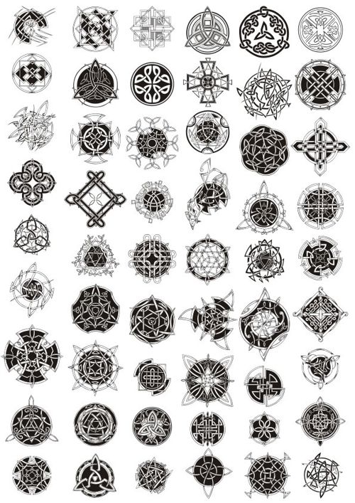 طرح بسته وکتور زینت سلتیک برای برش لیزری - celtic ornament vector pack for laser cutting ve - برای دستگاه CNC چوب و لیزر (سی ان سی)