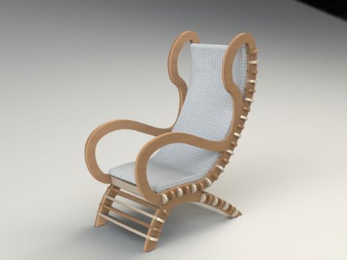 طرح صندلی ثابت تمیز فیلت - chair 3 fixed clean filat - برای دستگاه CNC چوب و لیزر (سی ان سی)