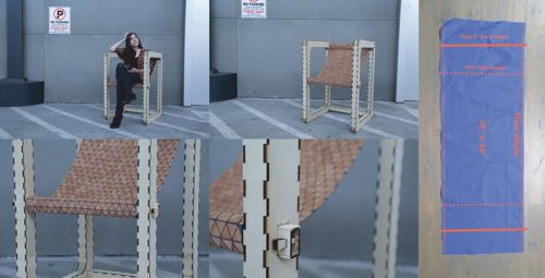 طرح صندلی تخت بسته - chair flat pack - برای دستگاه CNC چوب و لیزر (سی ان سی)