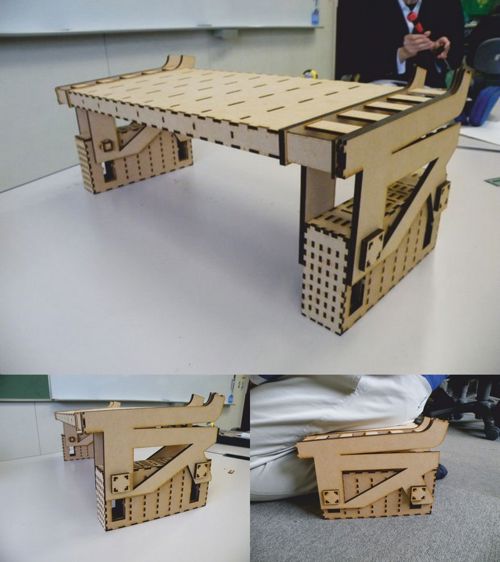 طرح صندلی ژاپنی - chair japanese ve - برای دستگاه CNC چوب و لیزر (سی ان سی)