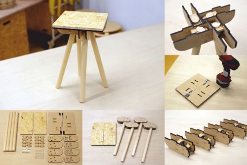 طرح صندلی کومو - chair kumu ve - برای دستگاه CNC چوب و لیزر (سی ان سی)