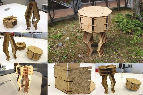 طرح صندلی هیولا - chair monster - برای دستگاه CNC چوب و لیزر (سی ان سی)