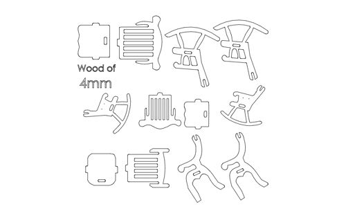 طرح صندلی سه بعدی - chairs 3d - برای دستگاه CNC چوب و لیزر (سی ان سی)