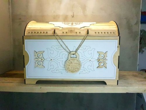 طرح سینه برای برش لیزری - chest for laser cut ve - برای دستگاه CNC چوب و لیزر (سی ان سی)